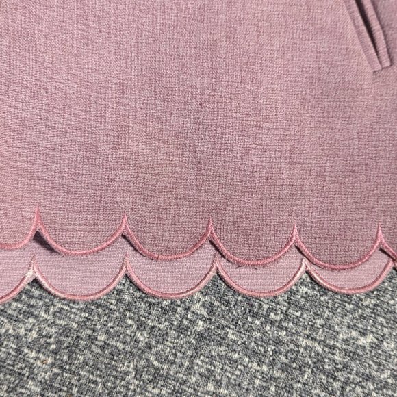 Dusty Rose Scalloped Shorts - Picture 9 of 9